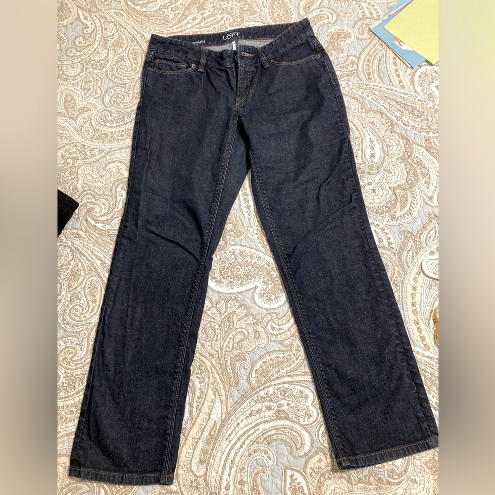 LOFT 6P curvy straight jeans